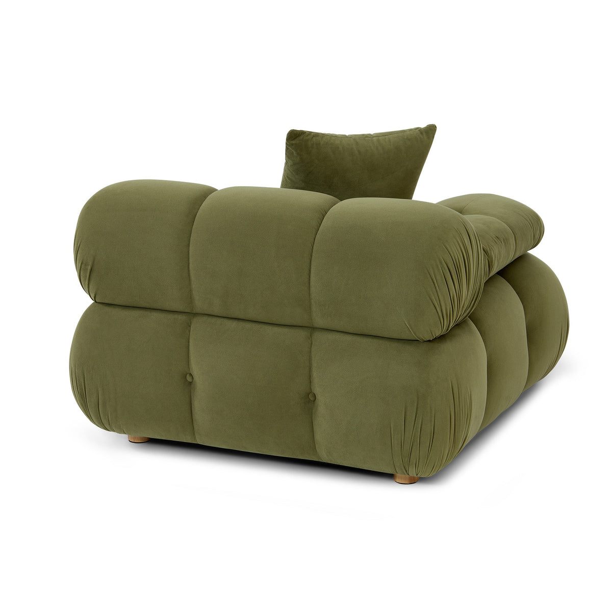 Calliope Olive Green Performance Velvet Modular Corner Chair by TOV Furniture – photo 6 of 7