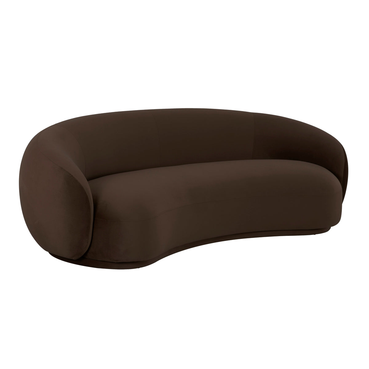 Kendall Chocolate Brown Performance Velvet Sofa by TOV Furniture – photo 1 of 6