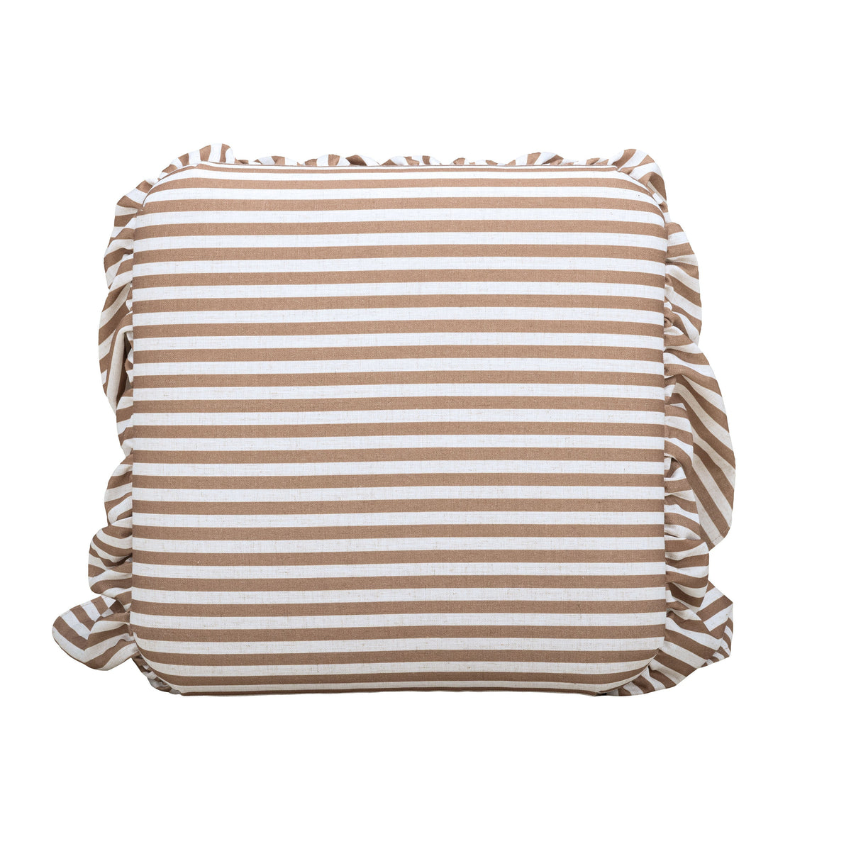 Gertrude Brown Striped Linen Ottoman by TOV Furniture – photo 5 of 6