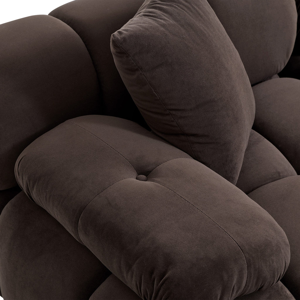 Calliope 79" Dark Brown Performance Velvet Modular Loveseat by TOV Furniture – photo 5 of 6