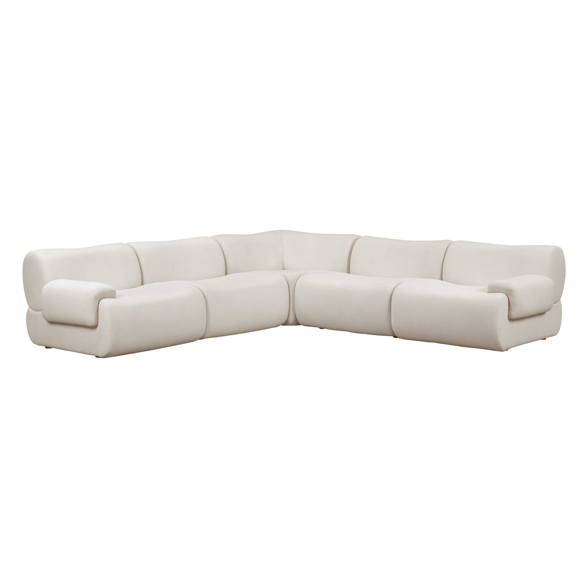 Zenith Cream Upcycled Contract-Grade Fabric Modular Sectional by TOV Furniture – photo 1 of 9