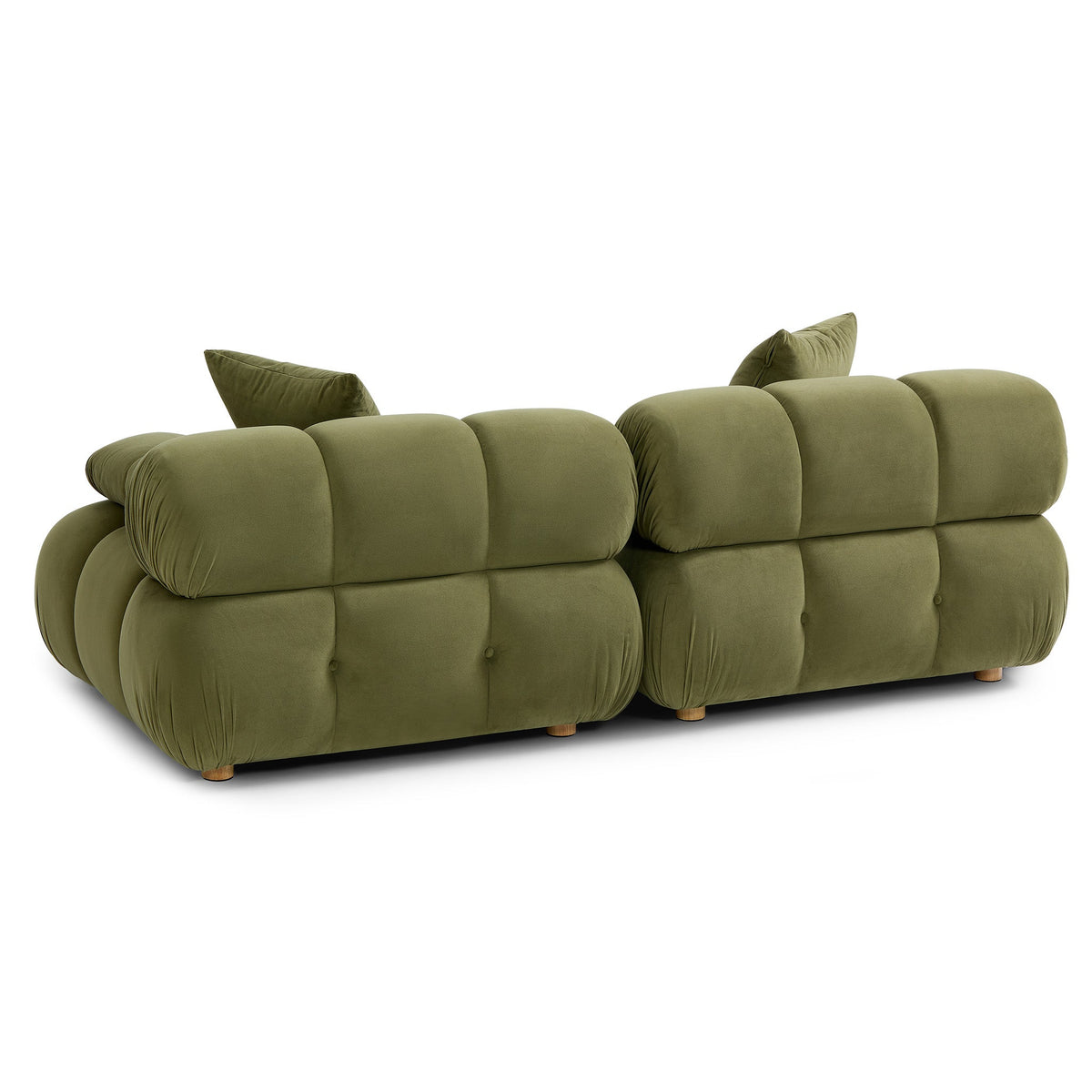 Calliope 79" Olive Green Performance Velvet Modular Loveseat by TOV Furniture – photo 3 of 5