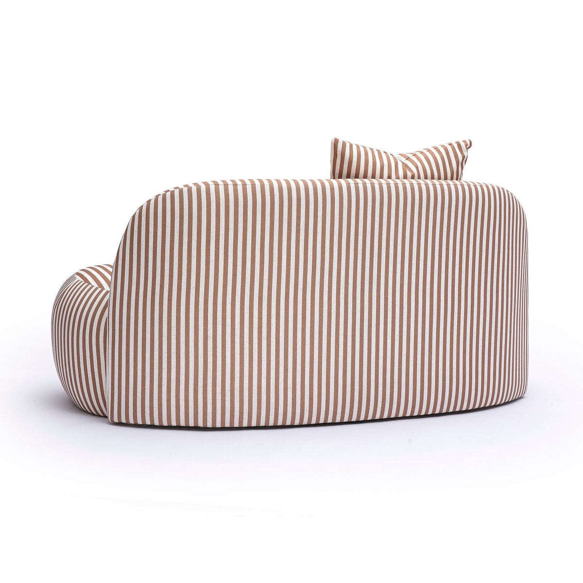 Carraway 59" Brown Striped Performance Linen Loveseat by TOV Furniture – photo 4 of 5