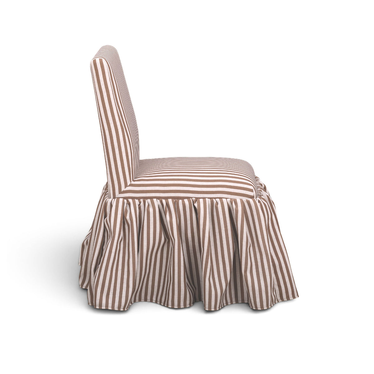Gertrude Brown Striped Linen Dining Chair by TOV Furniture – photo 4 of 7