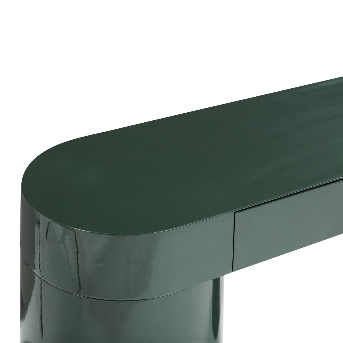 Mira 50" Deep Green High Gloss Console Table by TOV Furniture – photo 9 of 10