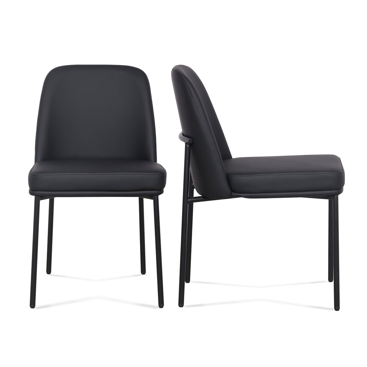 Sydney Black Performance Vegan Leather Dining Chair - Set of 2 by TOV Furniture – photo 1 of 7