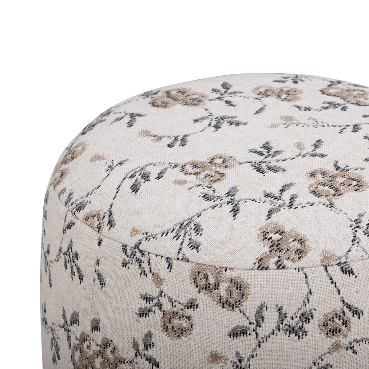 Bisou Beige Floral Jacquard Ottoman by TOV Furniture – photo 4 of 6