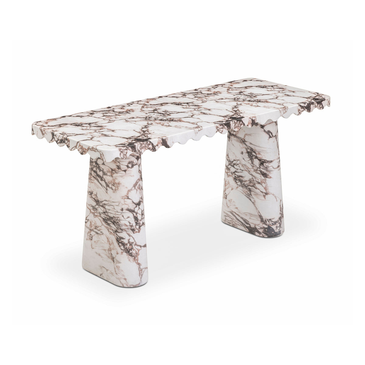 Janice 61" Faux Breccia Marble Console Desk by TOV Furniture – photo 3 of 6