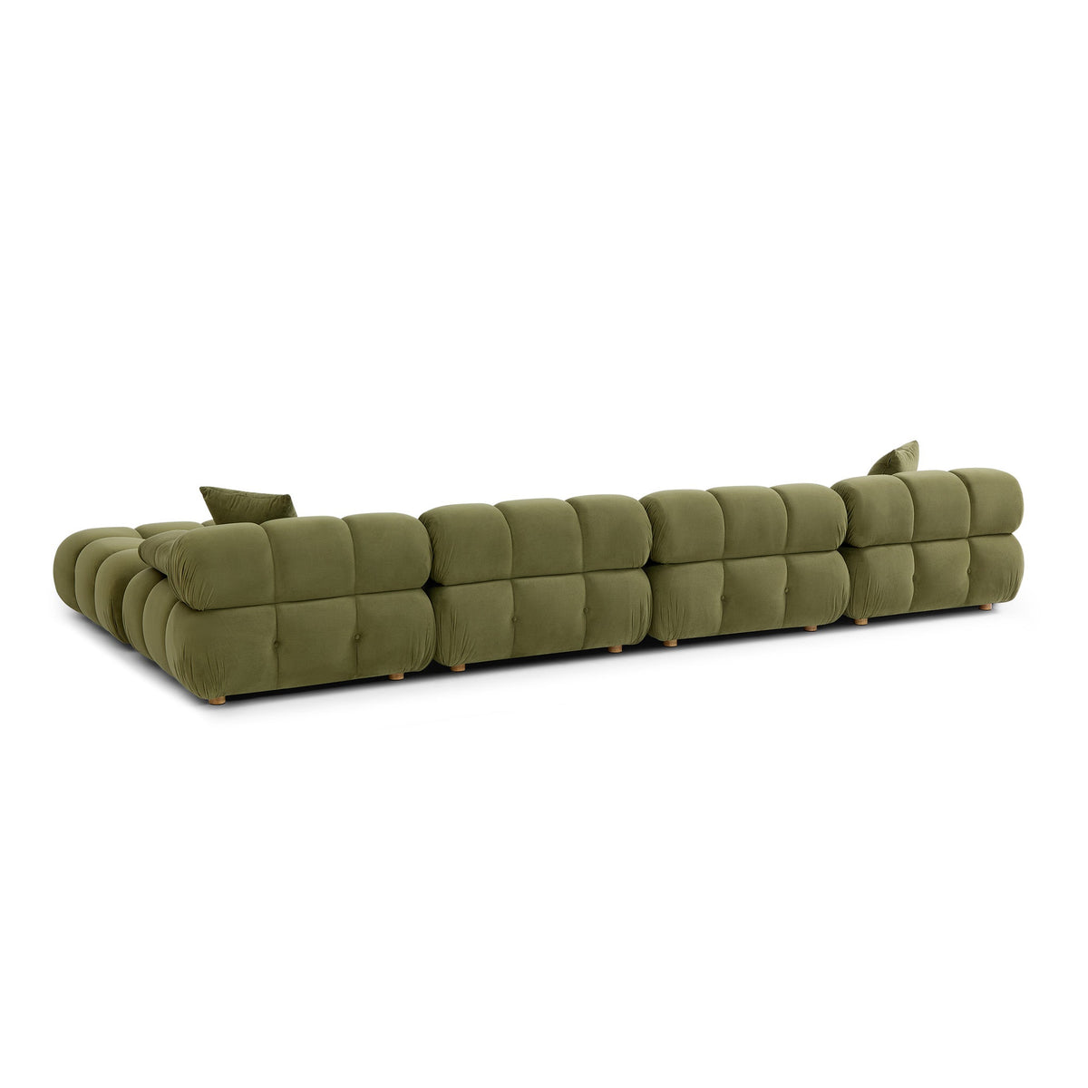 Calliope Olive Green Performance Velvet 6-piece Modular U-Sectional by TOV Furniture – photo 4 of 7