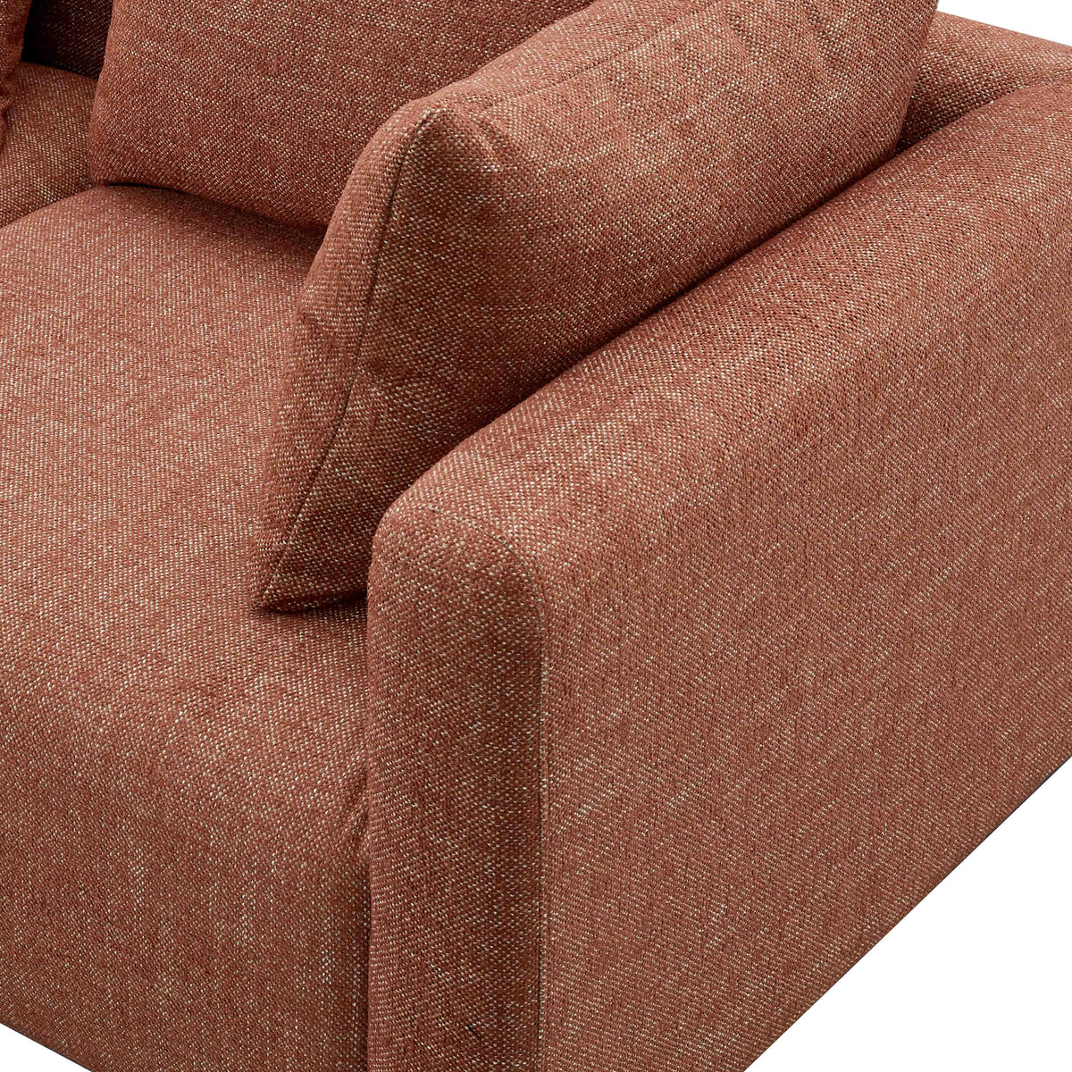 Hangover Sedona Red Contract-Grade Textured Fabric Loveseat by TOV Furniture – photo 5 of 6