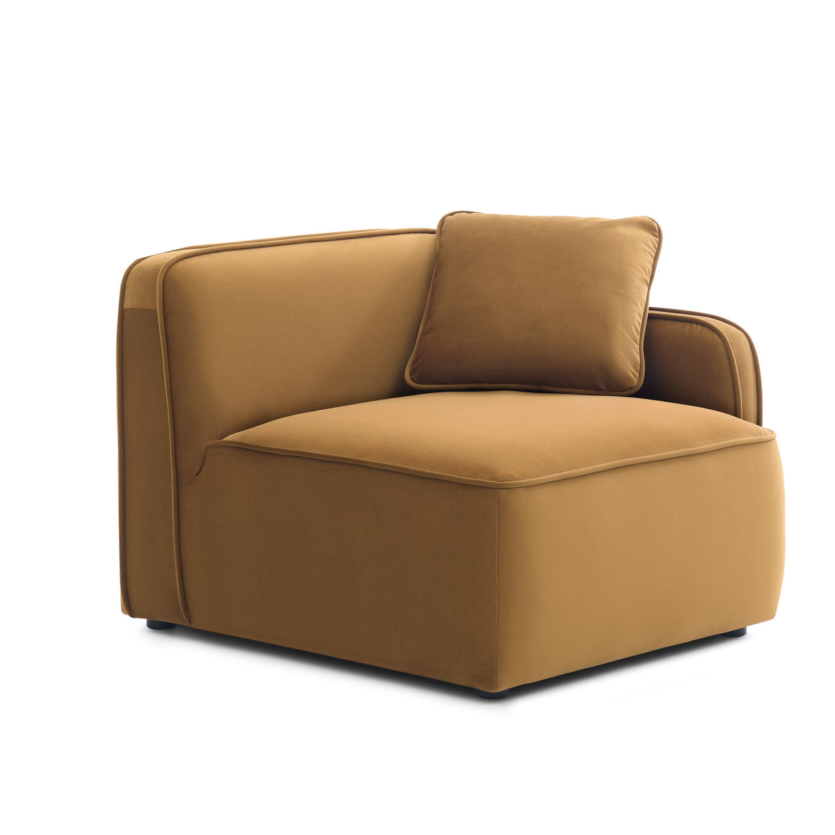 Travie Honey Performance Velvet RAF Corner Chair by TOV Furniture – photo 1 of 5