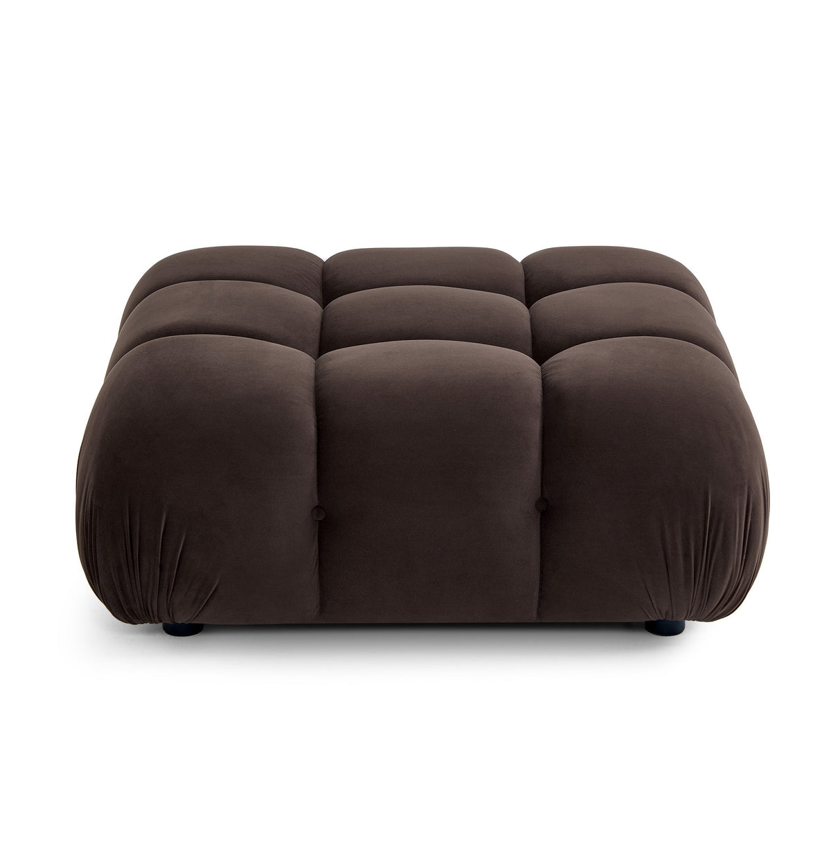 Calliope Dark Brown Performance Velvet Modular Ottoman by TOV Furniture – photo 3 of 5