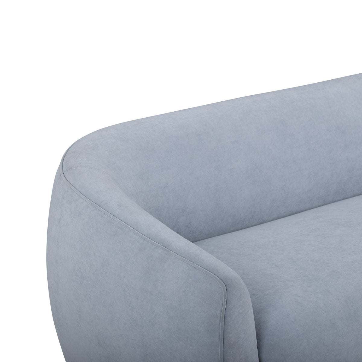 Jordan 70" Baby Blue Textured Velvet Performance Loveseat by TOV Furniture – photo 2 of 6