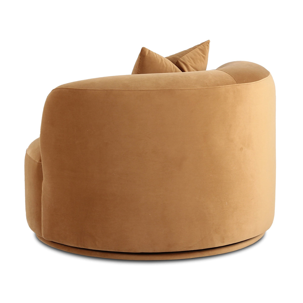 Fickle Camel Velvet Swivel Accent Chair by TOV Furniture – photo 5 of 8