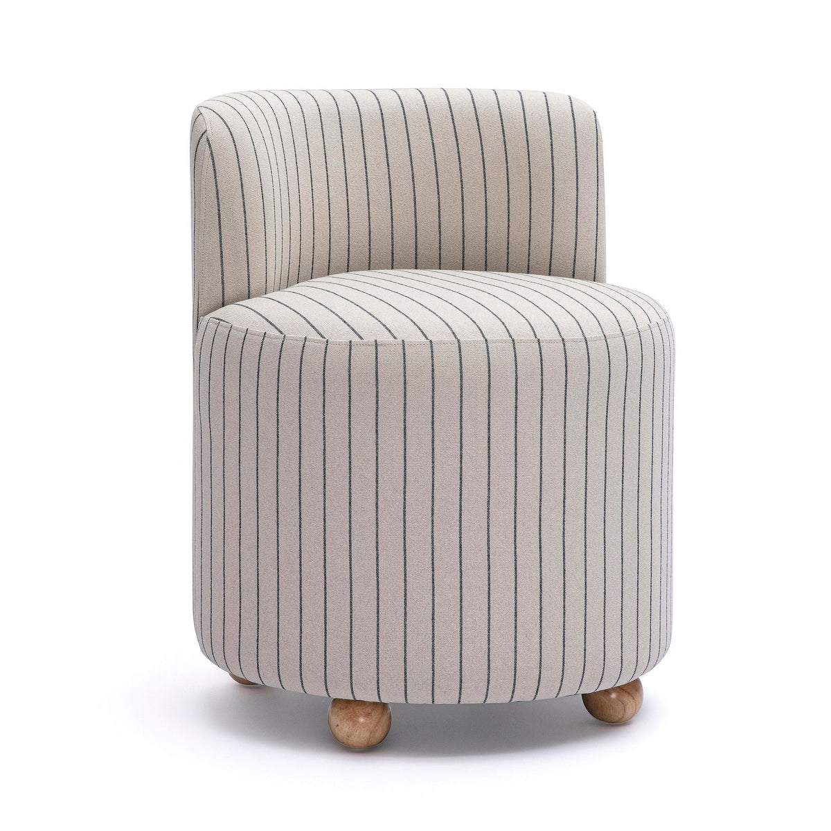 Hakuna Black and White Striped Linen Desk Chair by TOV Furniture – photo 3 of 6