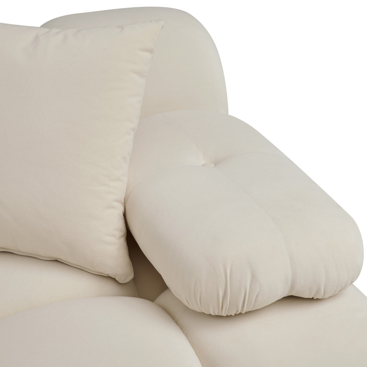 Calliope 118" Cream Performance Velvet Modular Sofa by TOV Furniture – photo 4 of 5
