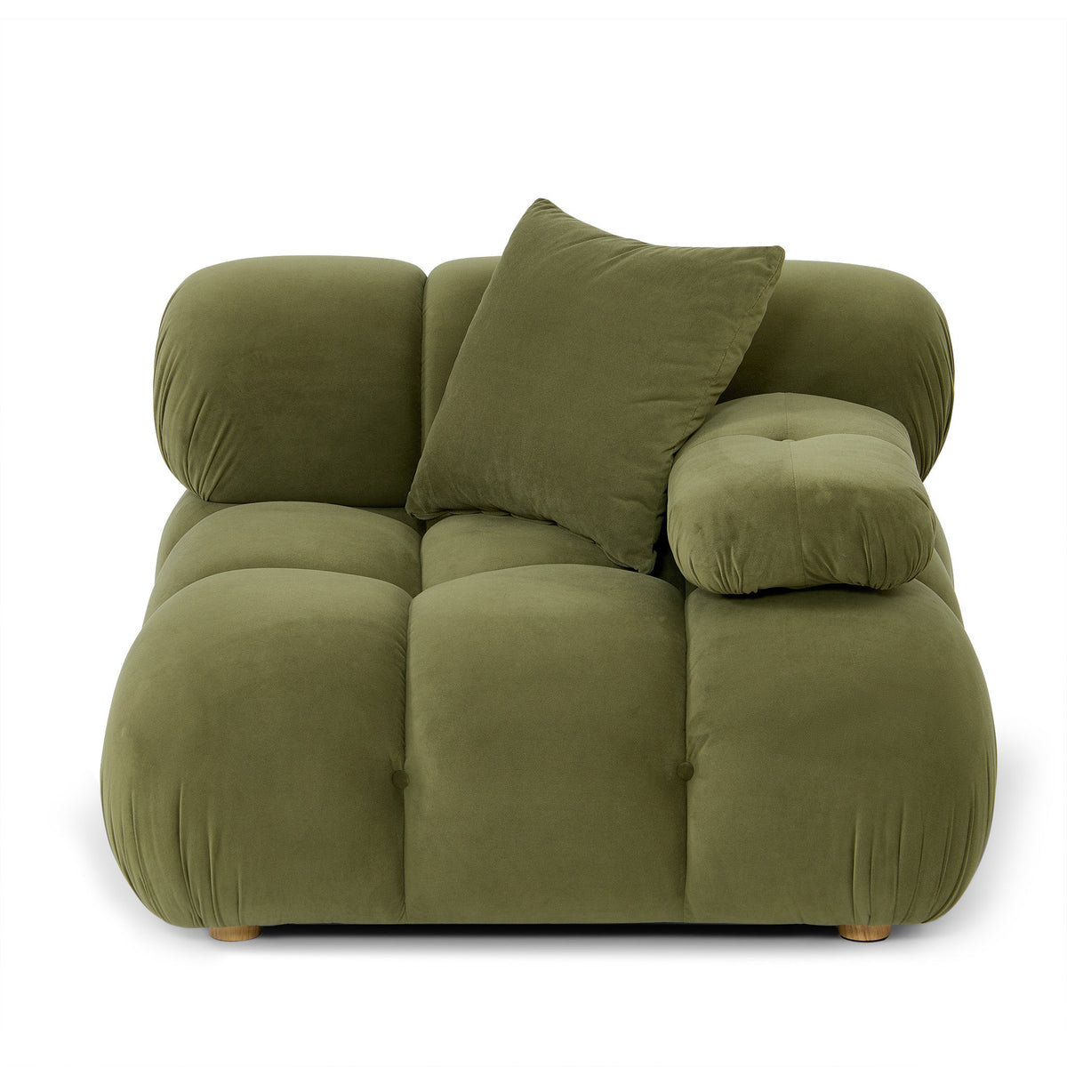 Calliope Olive Green Performance Velvet Modular Corner Chair by TOV Furniture – photo 4 of 7