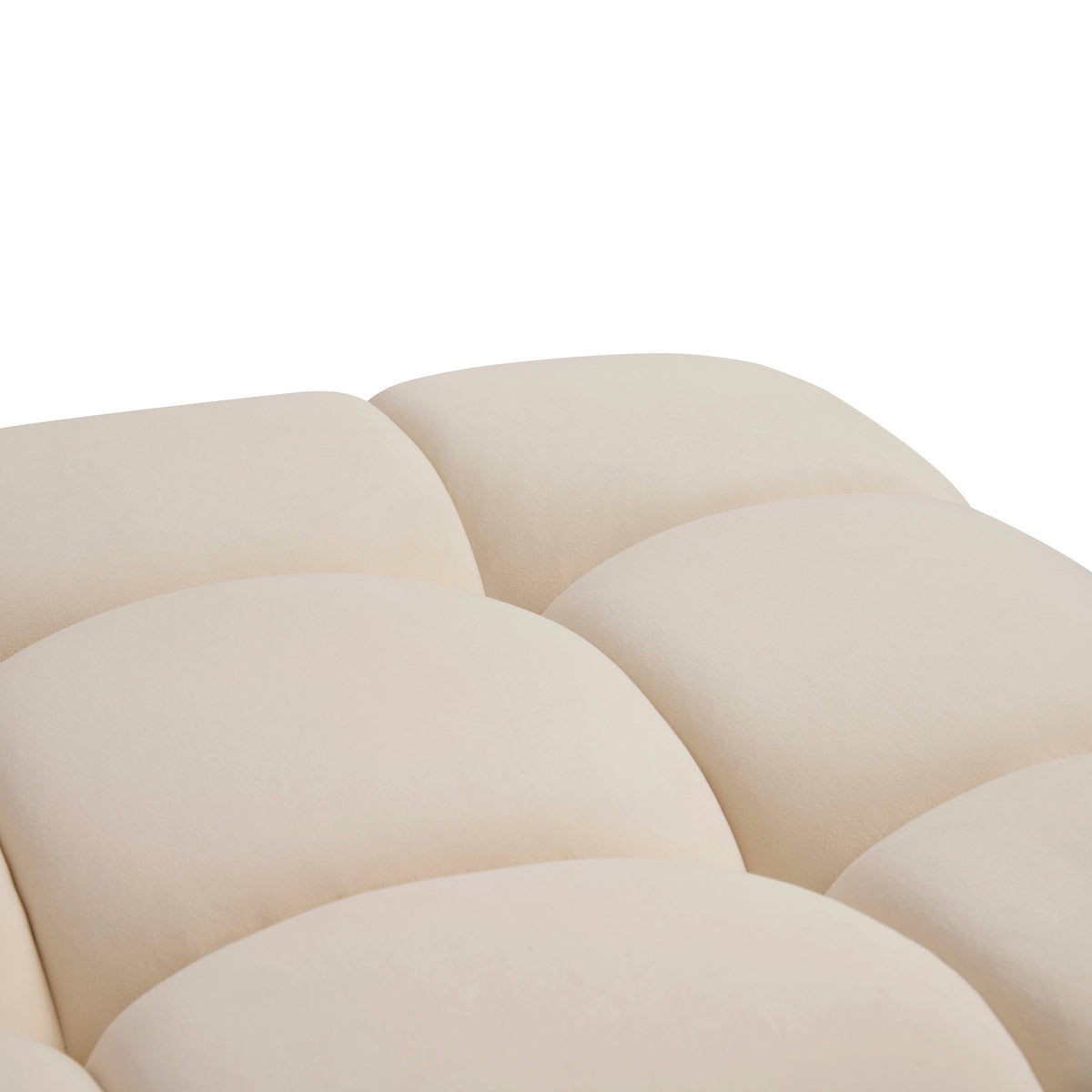 Calliope Cream Performance Velvet Modular Ottoman by TOV Furniture – photo 4 of 5