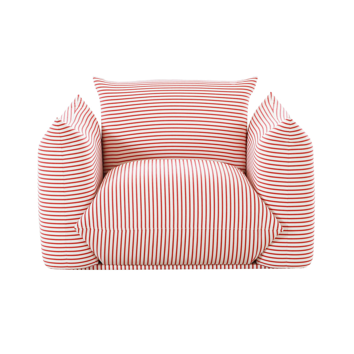 Saint Tropez Stuffed Indoor/Outdoor Armchair in Red by TOV Furniture – photo 3 of 7