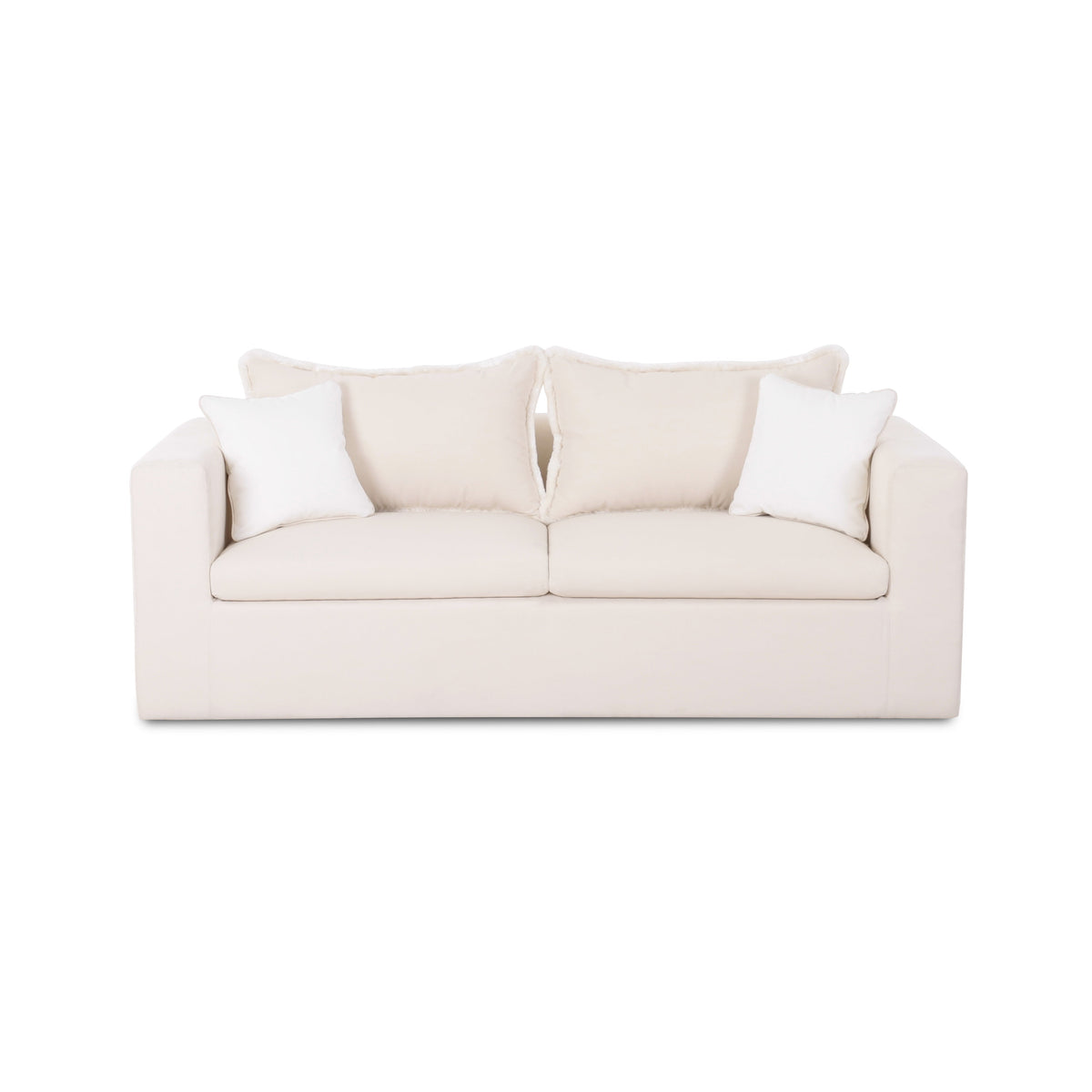 Salty 85" Cream Performance Petite Boucle Outdoor Sofa by TOV Furniture – photo 1 of 7