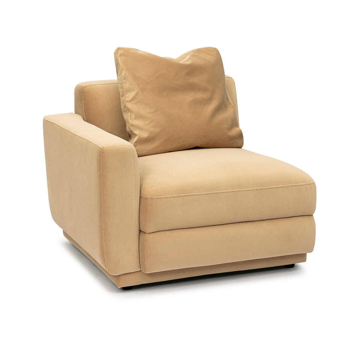 Perry Tan Performance Velvet Modular LAF Corner Chair by TOV Furniture – photo 1 of 6