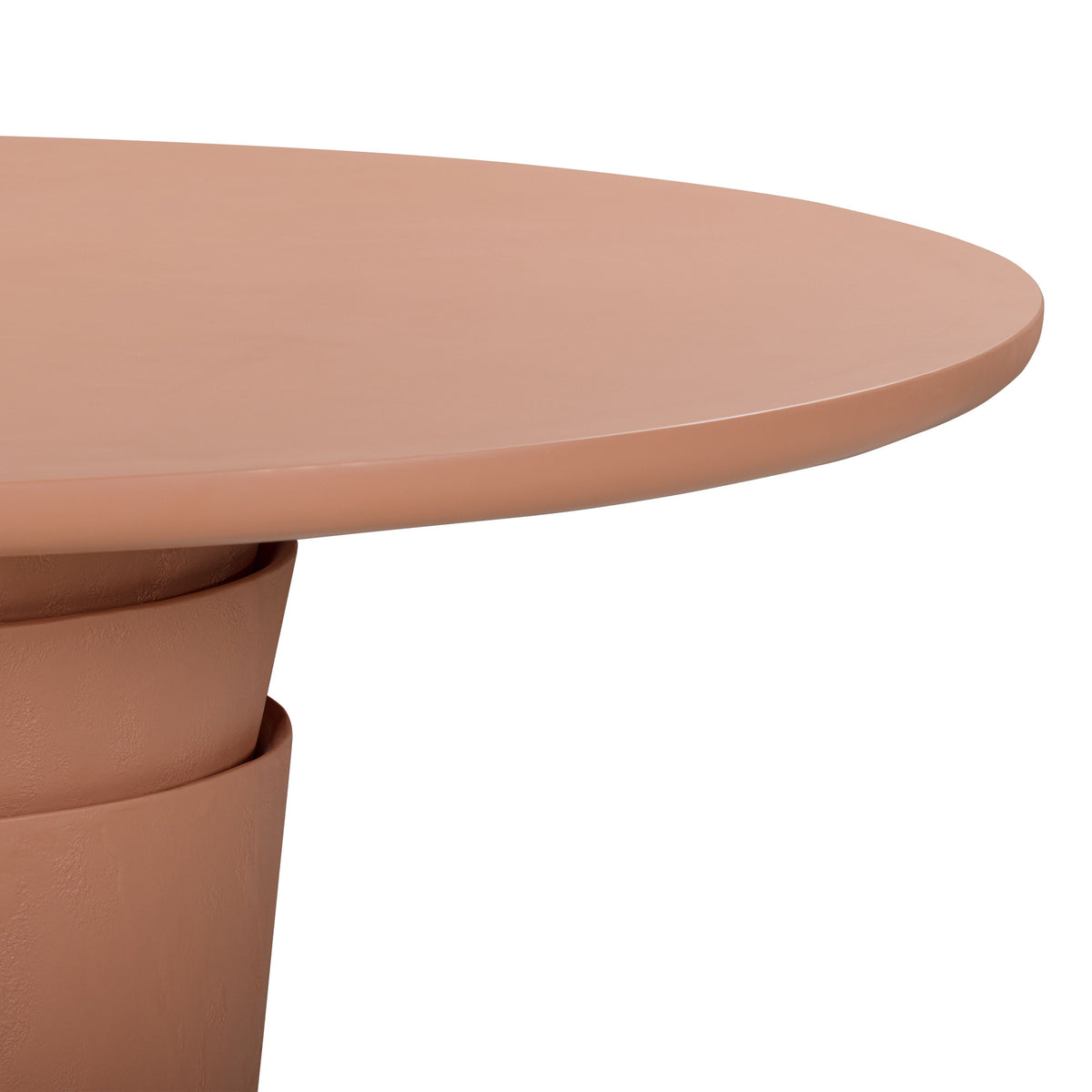 Margot Red Terracotta Round 54" Indoor/Outdoor Dining Table by TOV Furniture – photo 3 of 5