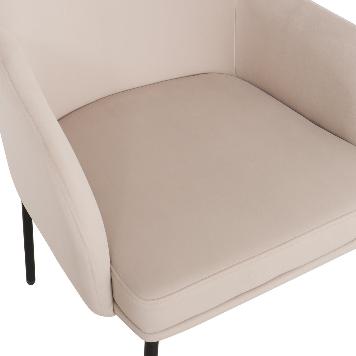 Sydney Performance Velvet Armchair - Set of 2 in Taupe by TOV Furniture – photo 4 of 7