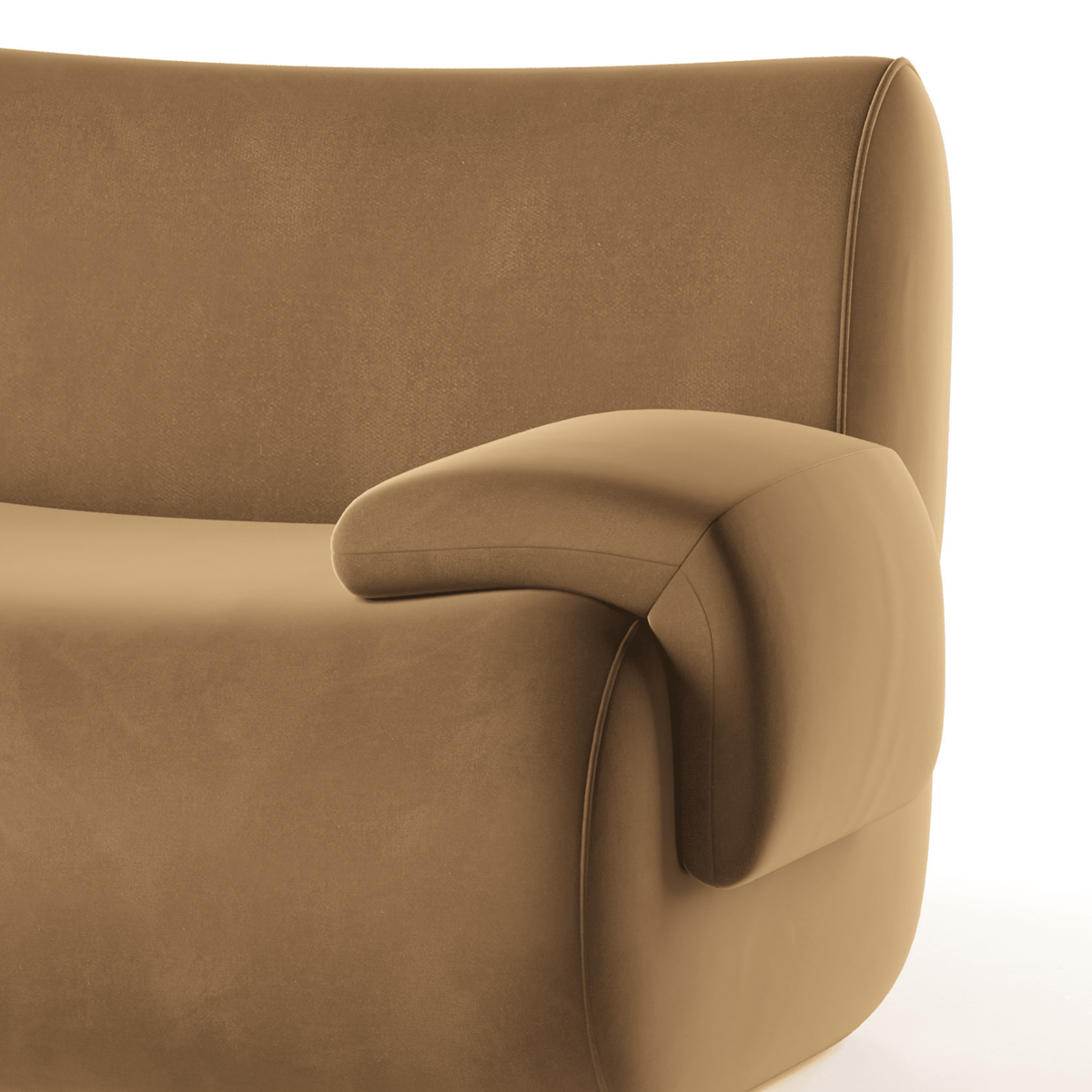 Zenith Latte Brown Velvet Modular LAF Sectional by TOV Furniture – photo 9 of 10
