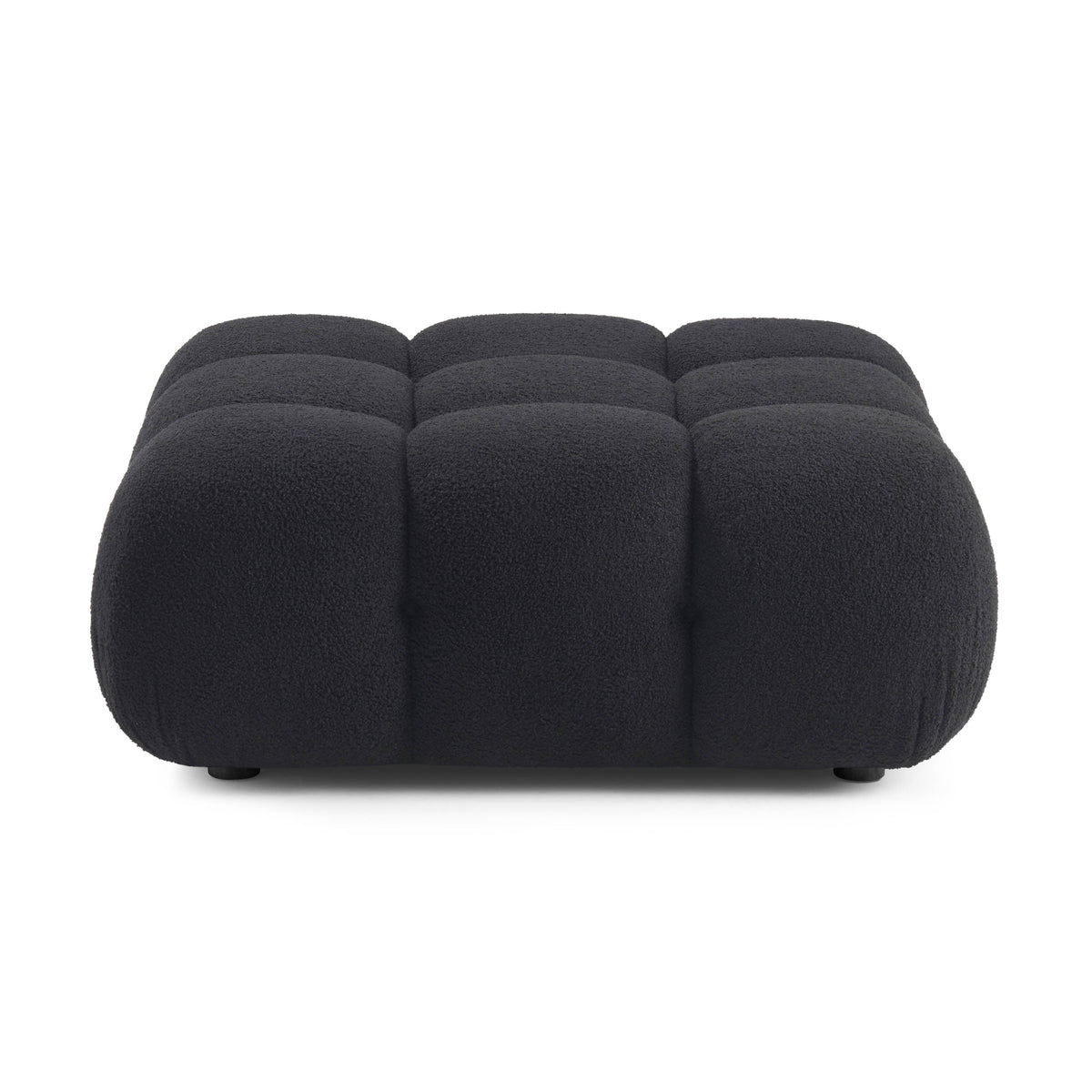 Calliope Black Performance Vegan Shearling Modular Ottoman by TOV Furniture – photo 3 of 5