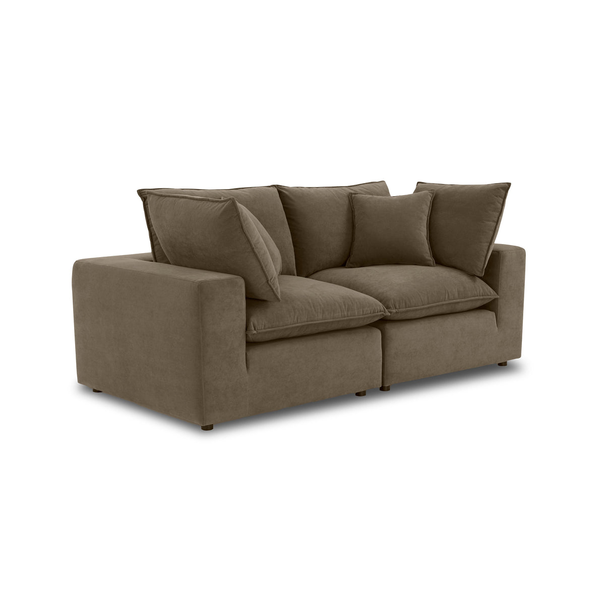 Cali 80" Chocolate Brown Performance Velvet Loveseat by TOV Furniture – photo 3 of 6