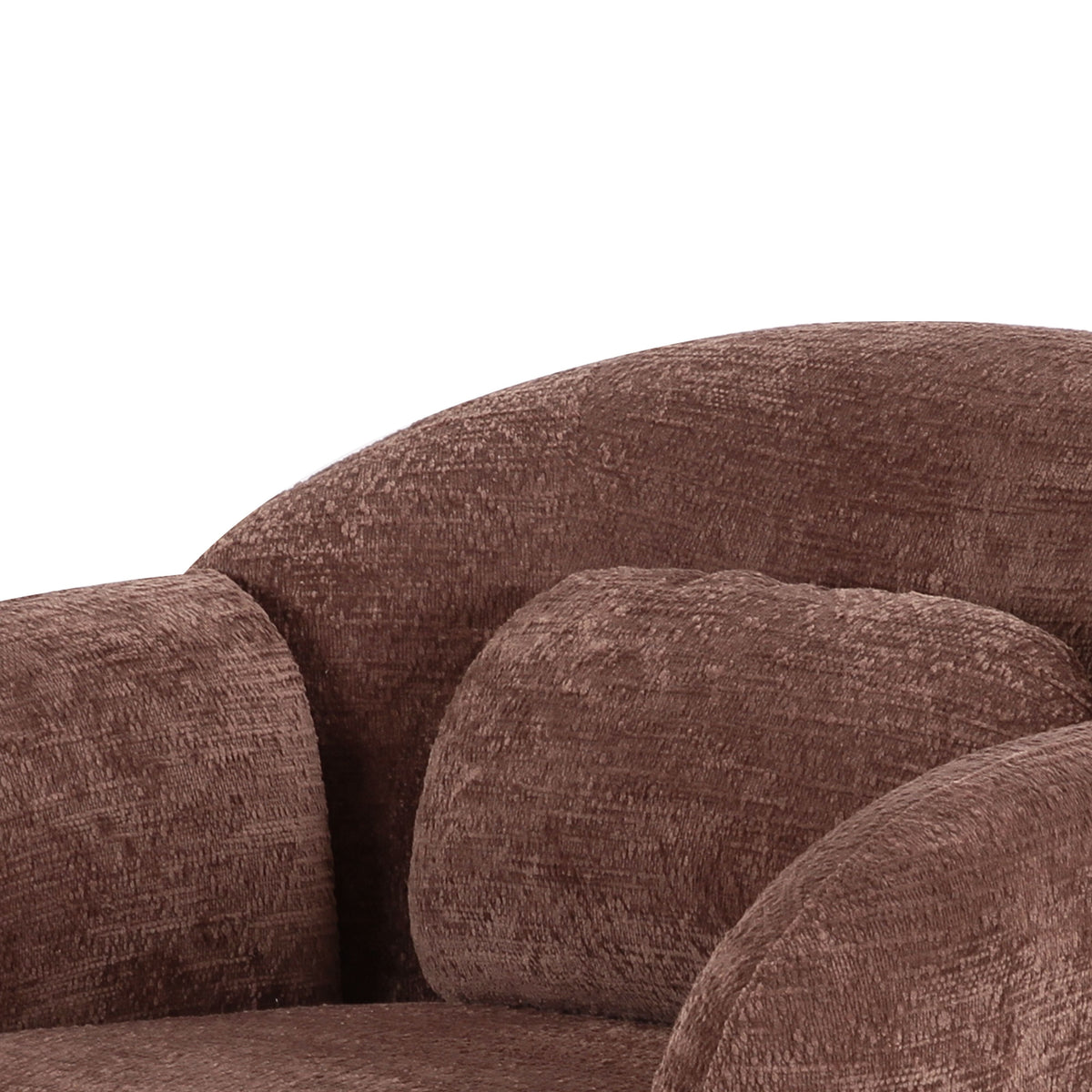 Misty Chocolate Brown Textured Knubby Fabric Accent Chair by TOV Furniture – photo 7 of 8