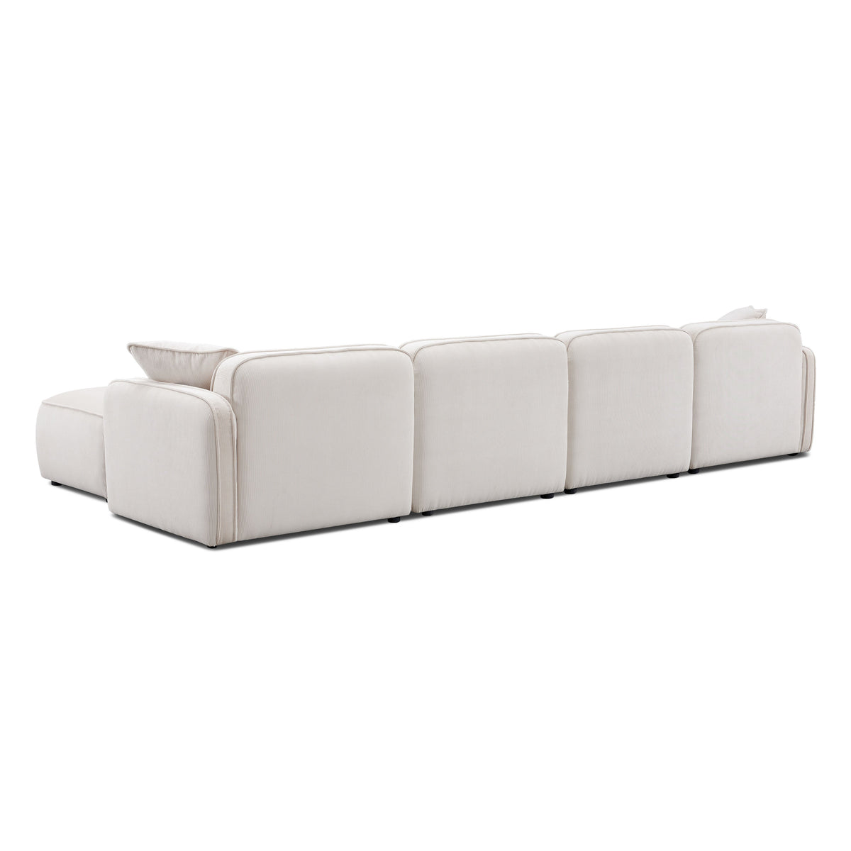 Travie White Sand Performance Corduroy Velvet 6-Piece Modular U-Sectional by TOV Furniture – photo 4 of 8