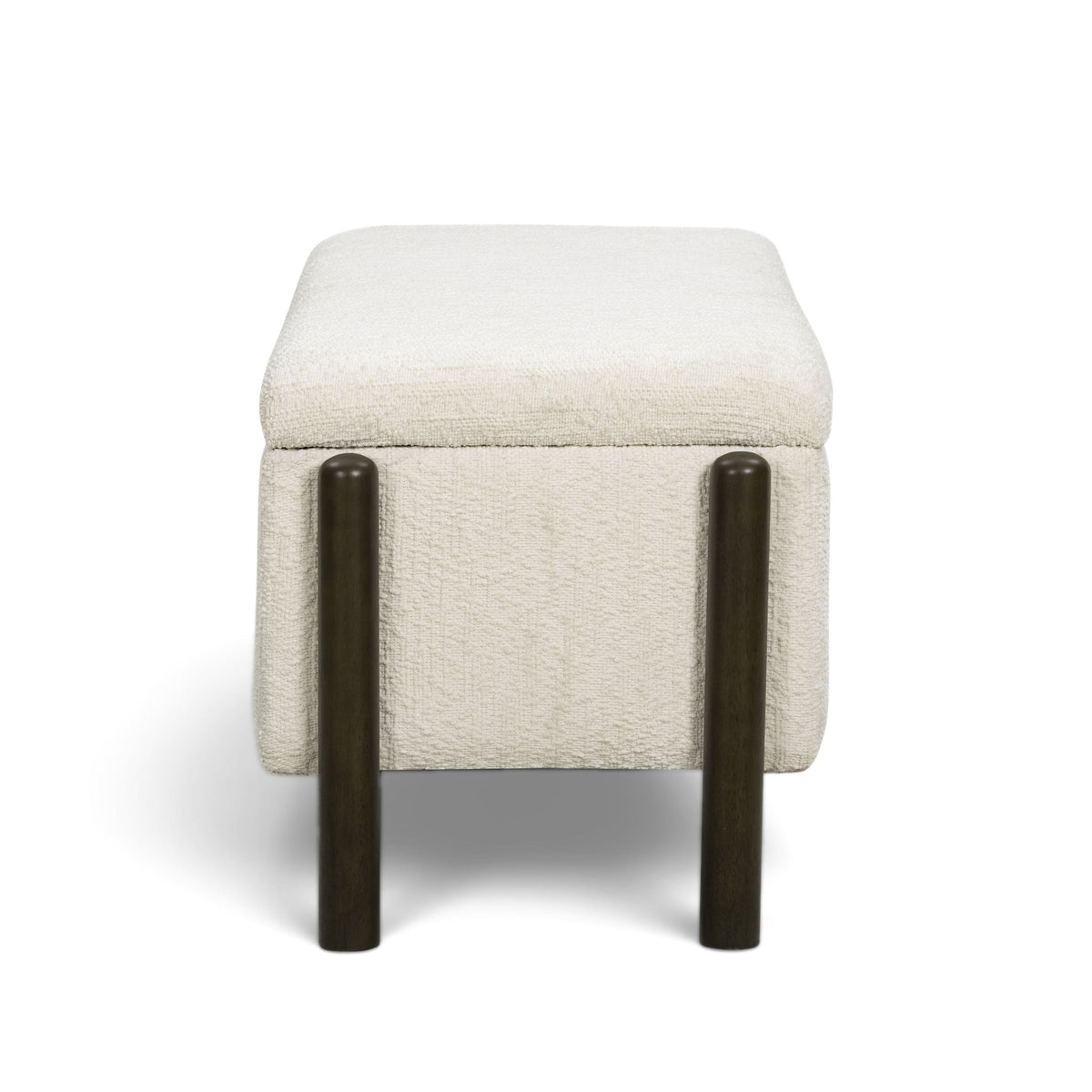 Abby 52" Cream Nubby Fabric Storage Bench by TOV Furniture – photo 5 of 8