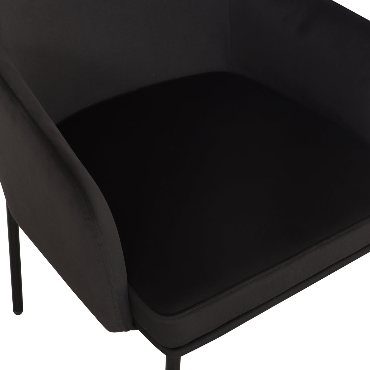 Sydney Performance Velvet Armchair - Set of 2 in Black by TOV Furniture – photo 4 of 7