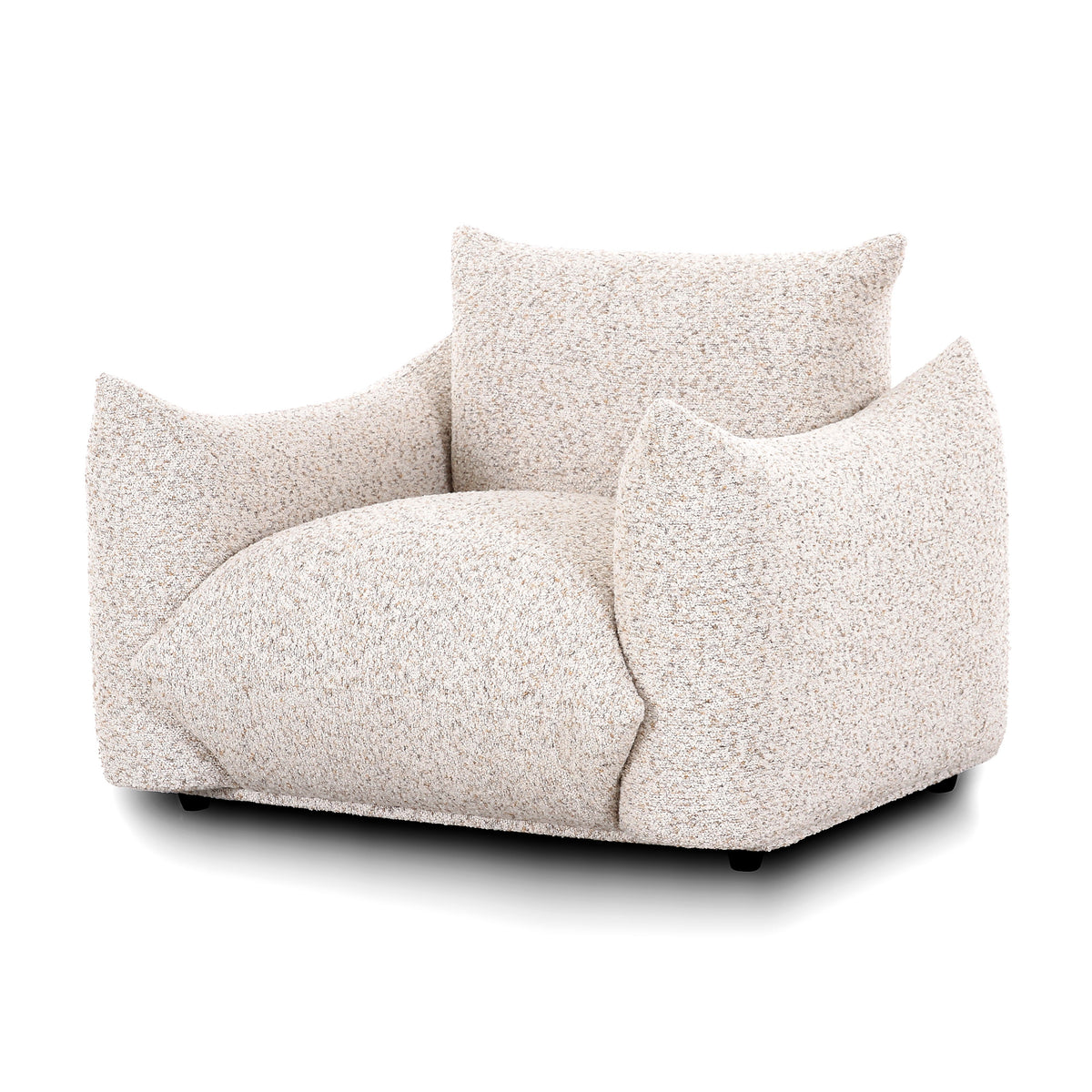 Saint Tropez Nubby Fabric Armchair in Sand by TOV Furniture – photo 3 of 8