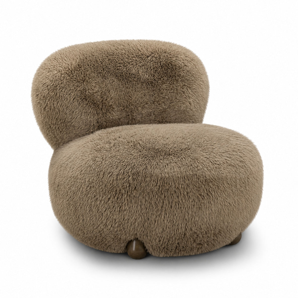 Pucker Taupe Contract-Grade Vegan Shearling Accent Chair by TOV Furniture – photo 3 of 8