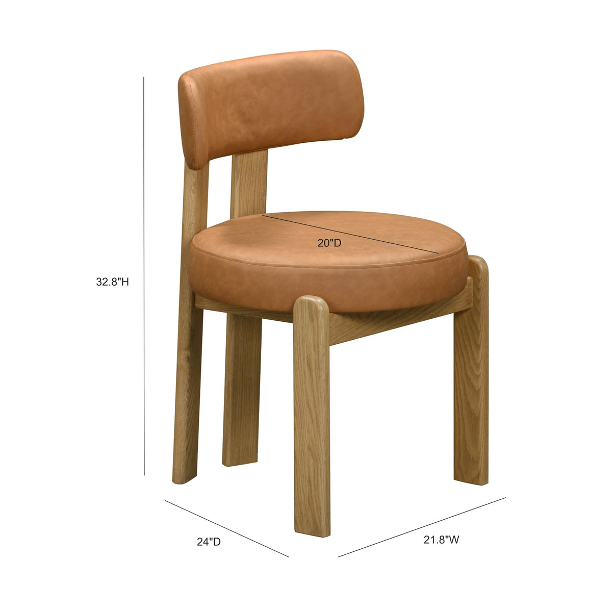 Odessa Performance Dining Chair in Saddle Brown / 33" by TOV Furniture – photo 7 of 8