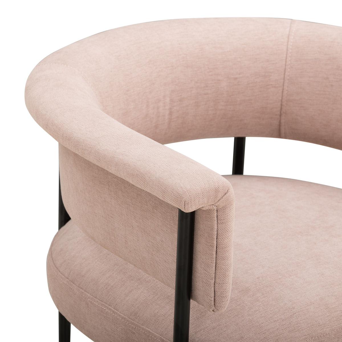 Taylor Light Pink Performance Chenille Dining Chair by TOV Furniture – photo 5 of 6