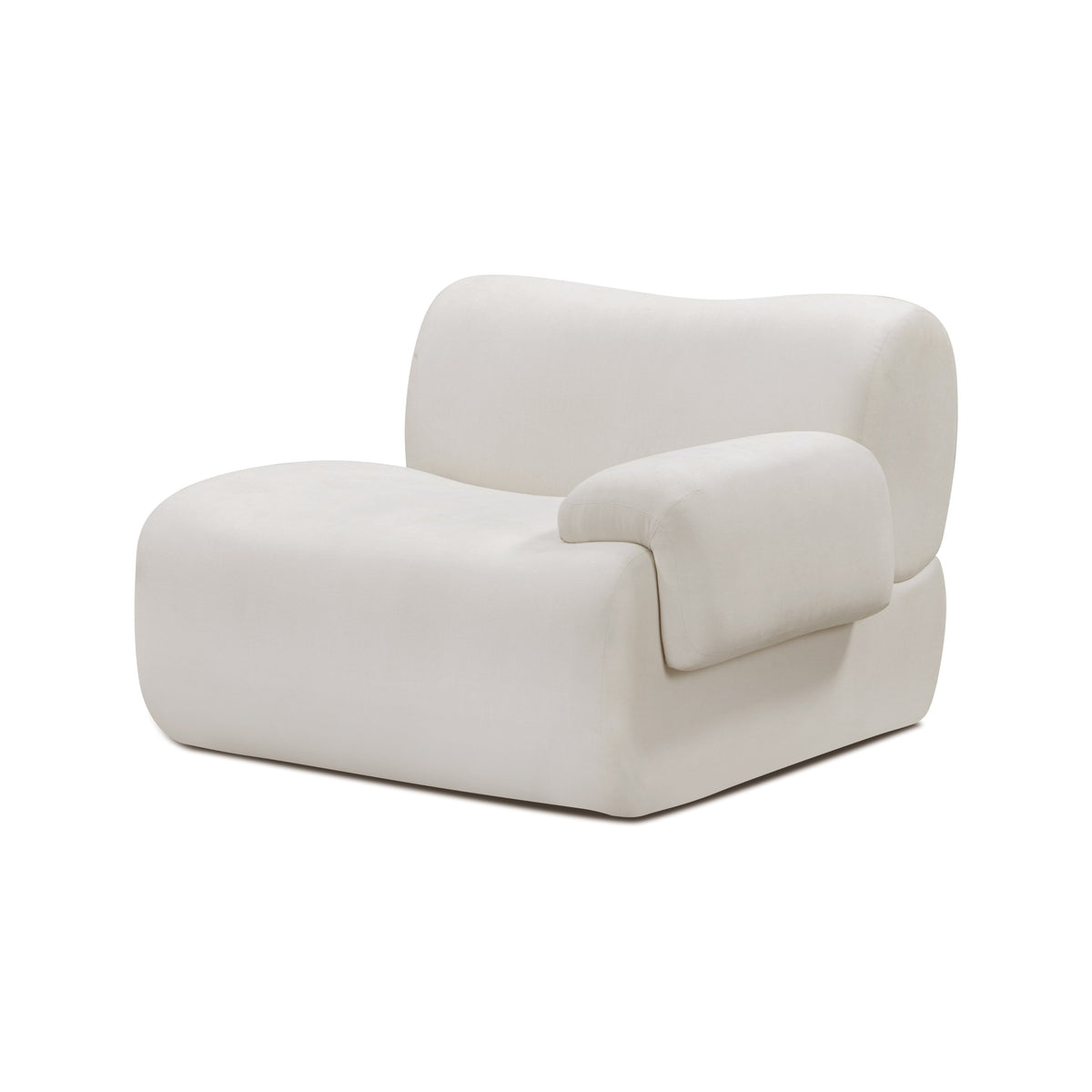Zenith Cream Upcycled Contract-Grade Fabric RAF Corner Chair by TOV Furniture – photo 2 of 9