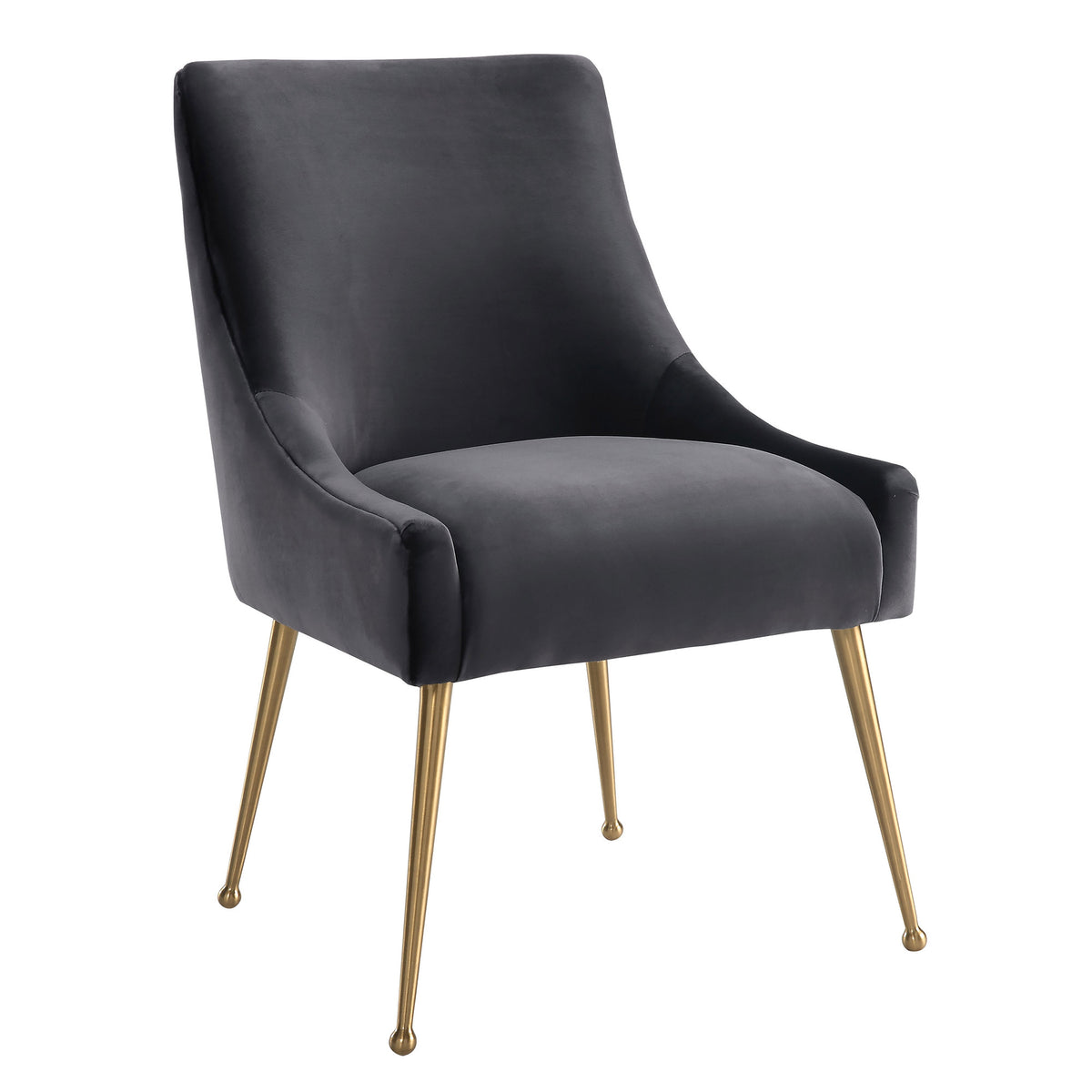 Beatrix Grey Performance Velvet Dining Chair by TOV Furniture – photo 1 of 8