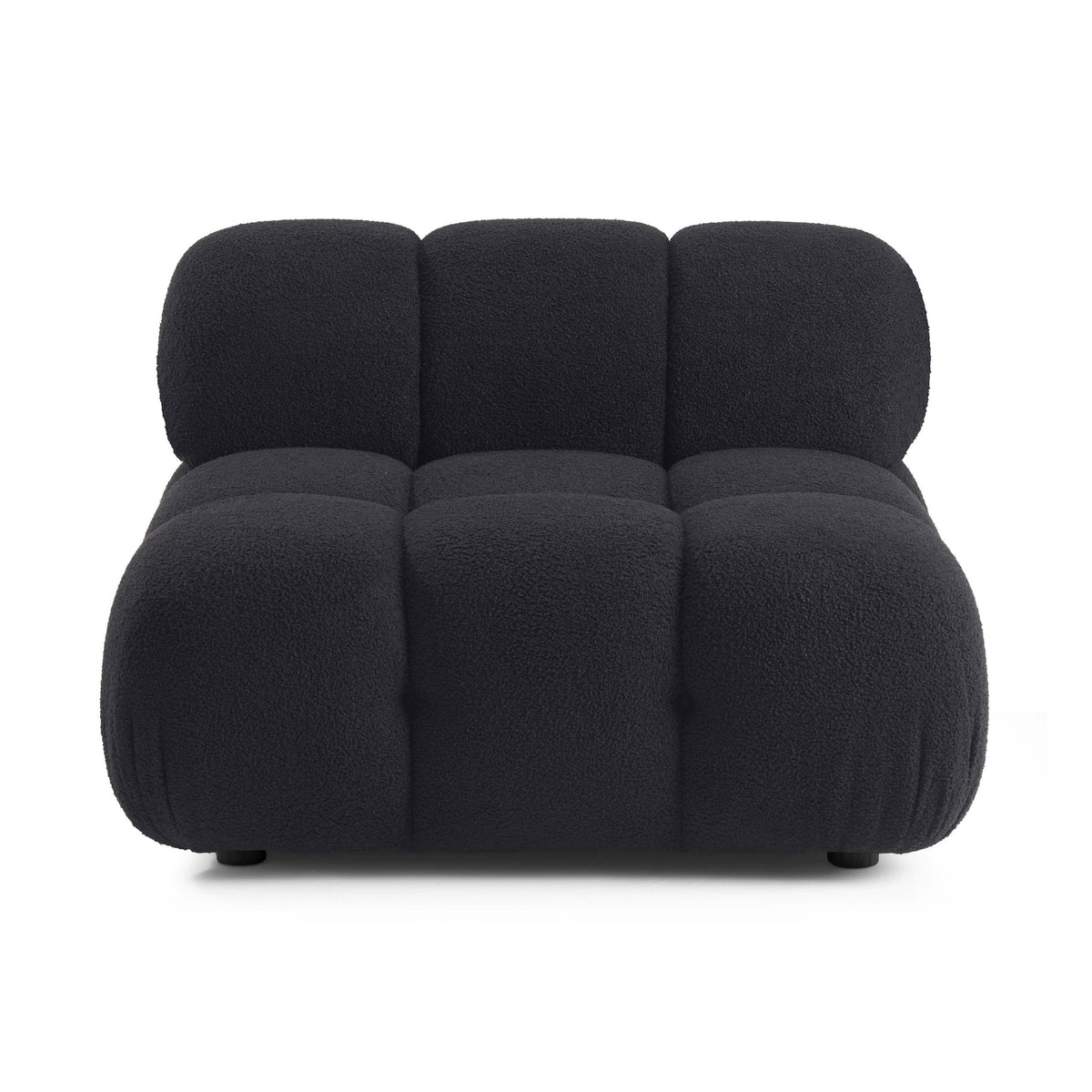 Calliope Black Performance Vegan Shearling Modular Armless Chair by TOV Furniture – photo 3 of 5