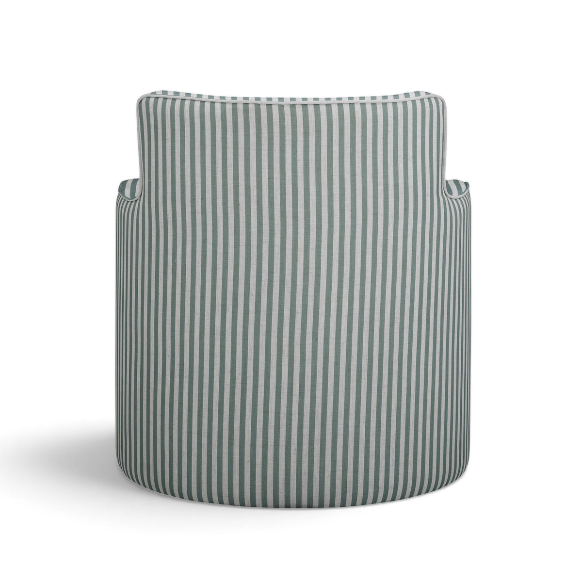 Passe Green Striped Performance Linen Swivel Chair by TOV Furniture – photo 6 of 7