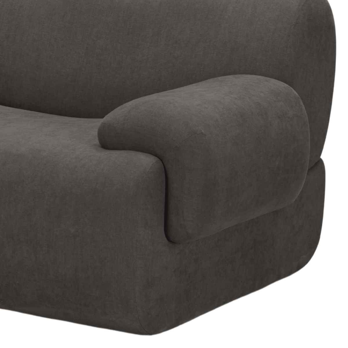 Zenith Charcoal Gray Upcycled Fabric Modular LAF Sectional by TOV Furniture – photo 4 of 8