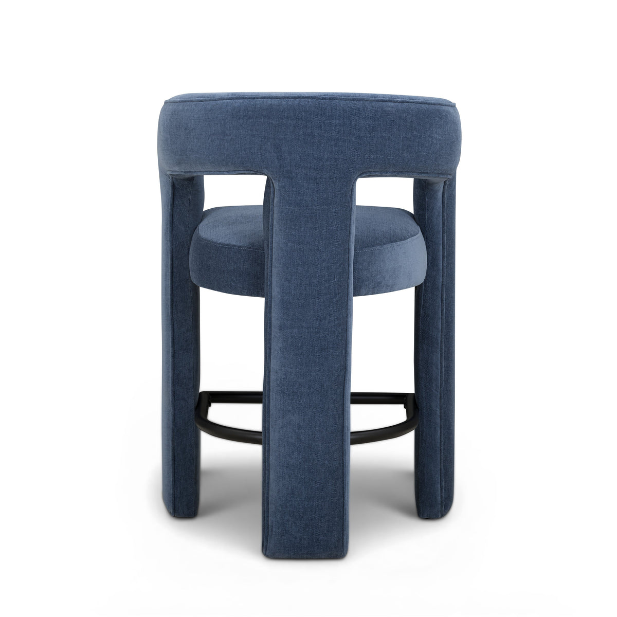 Malone Denim Blue Performance Chenille Counter Stool by TOV Furniture – photo 6 of 7
