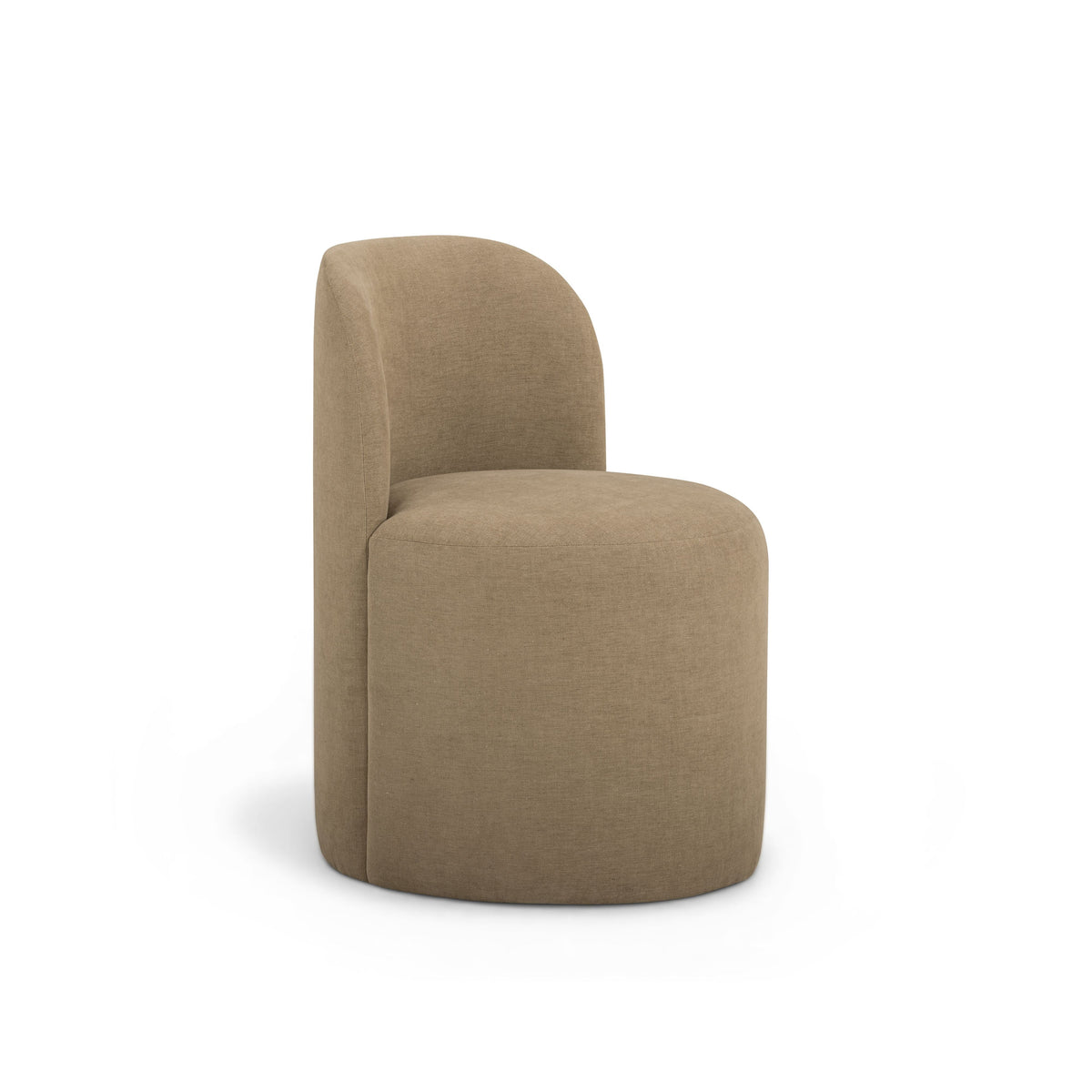 Persa Round Back Light Brown Performance Chenille Dining Chair by TOV Furniture – photo 1 of 7