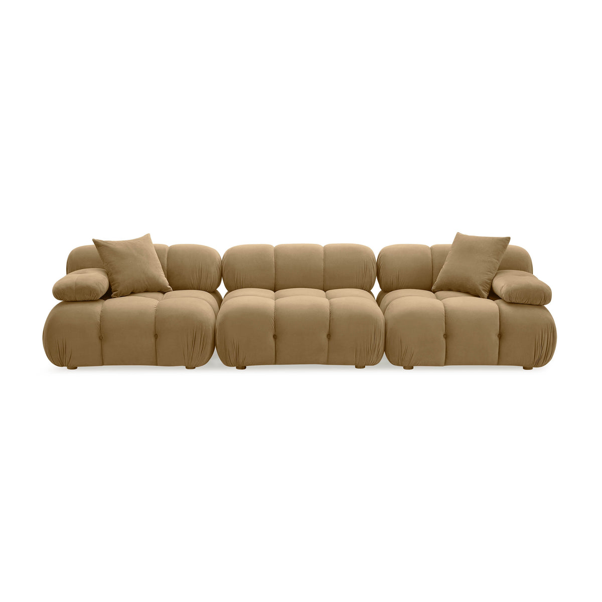 Calliope 118" Cafe Au Lait Performance Velvet Modular Sofa by TOV Furniture – photo 1 of 6