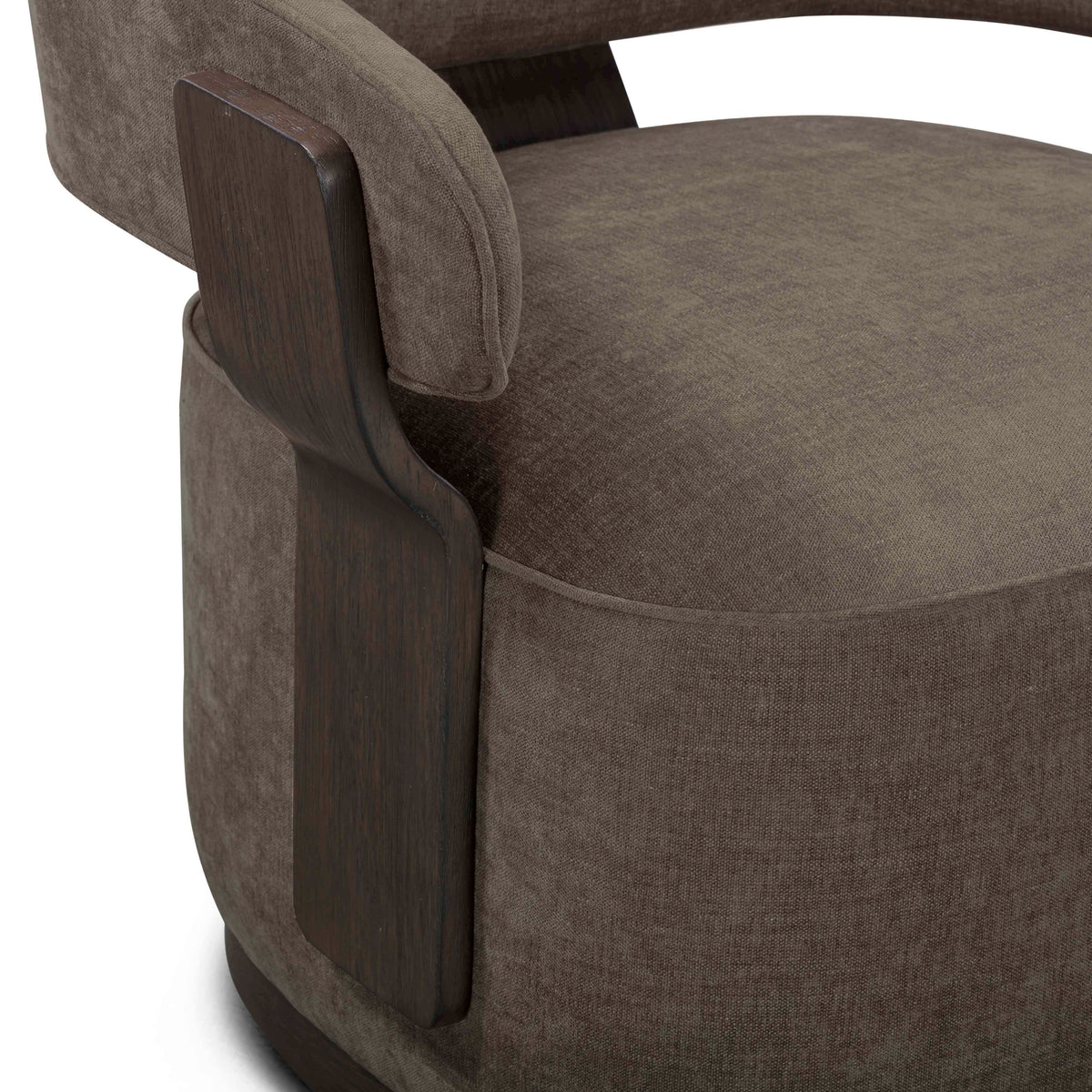 Madison Linen Performance Chenille Swivel Accent Chair in Mink by TOV Furniture – photo 6 of 8