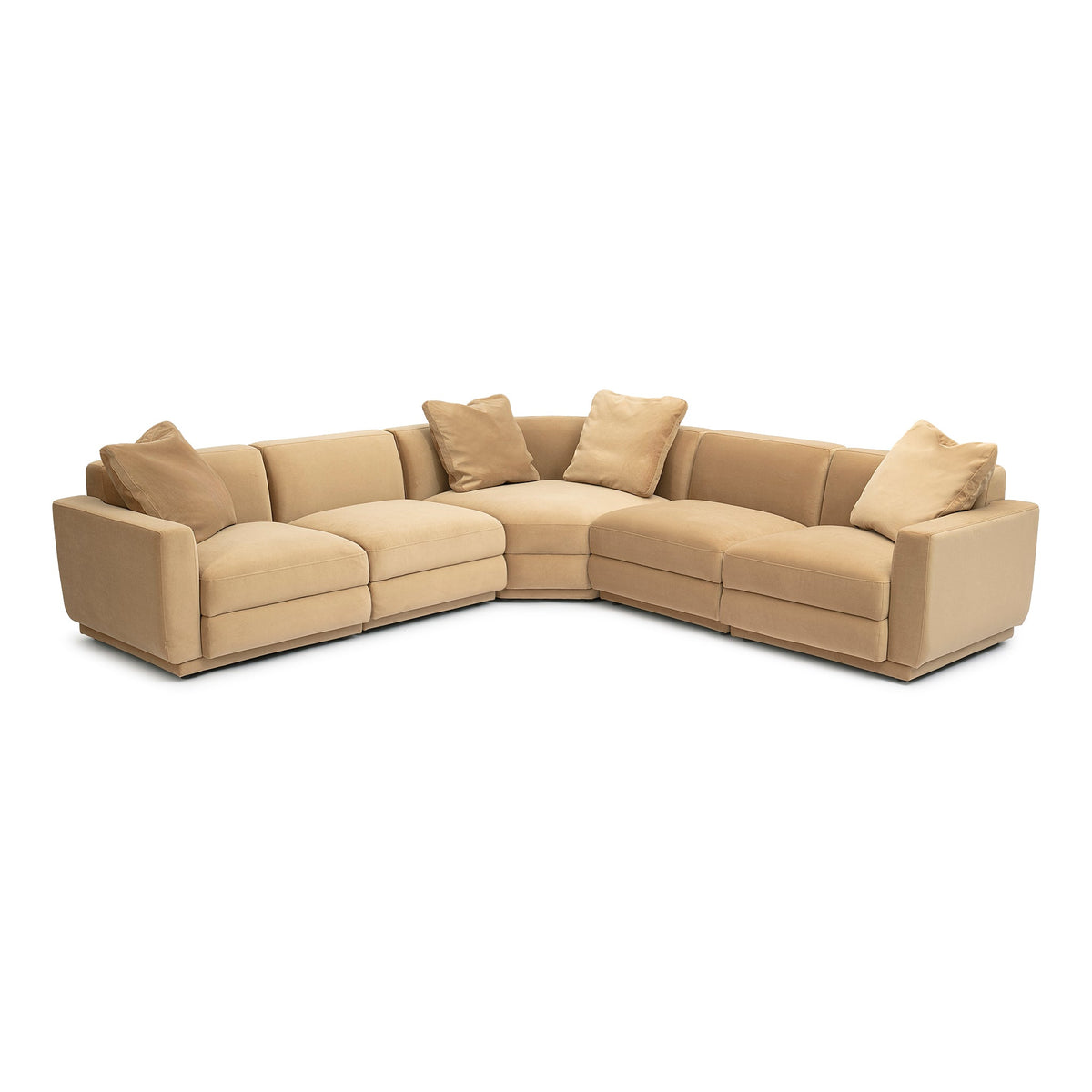 Perry Tan Performance Velvet Modular L-Sectional by TOV Furniture – photo 1 of 5