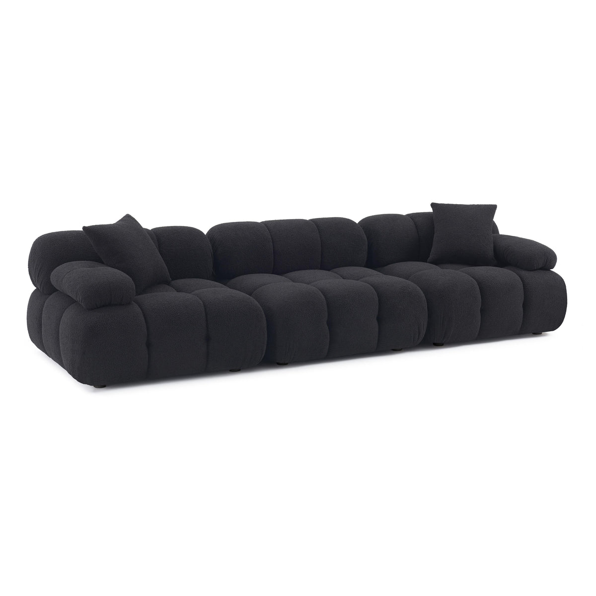 Calliope Black Performance Vegan Shearling Modular Sofa by TOV Furniture – photo 3 of 6