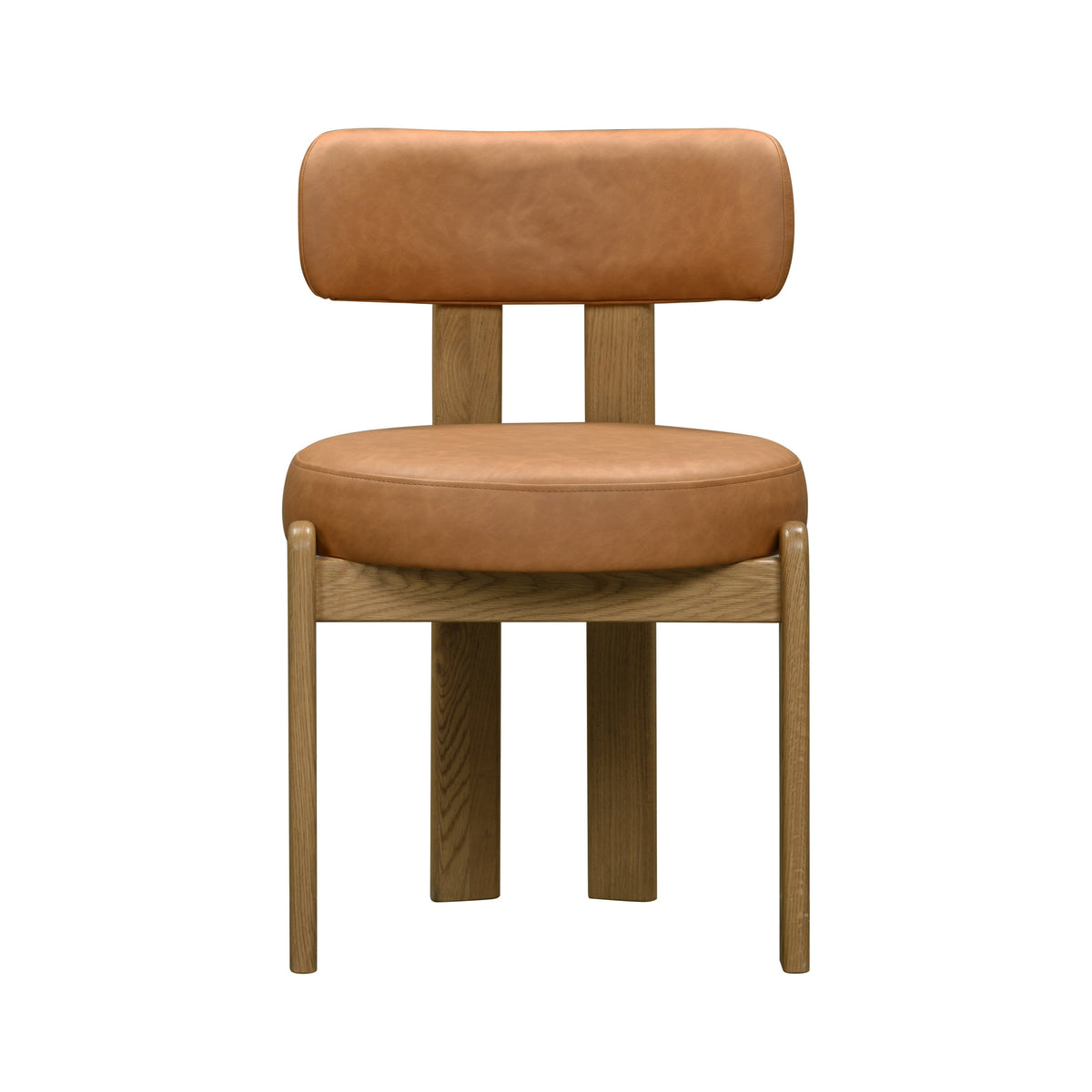 Odessa Saddle Brown Performance Vegan Leather Dining Chair by TOV Furniture – photo 3 of 8